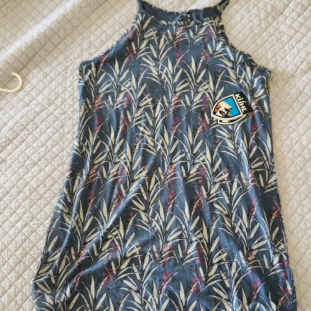 Kith Blue and White Halter Sundress